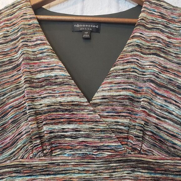 CONNECTED Colorful Knit Sleeveless Bodycon Dress - Picture 3 of 8